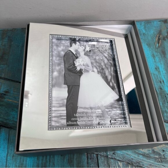 Eccolo Crystal Bridal Album, Silver Plated Photo Album - Picture 4 of 12